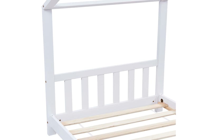 Barnsäng vit massiv furu 90x200 cm - Vit - Barn & bebis - Barnmöbler - Barnsäng & juniorsäng