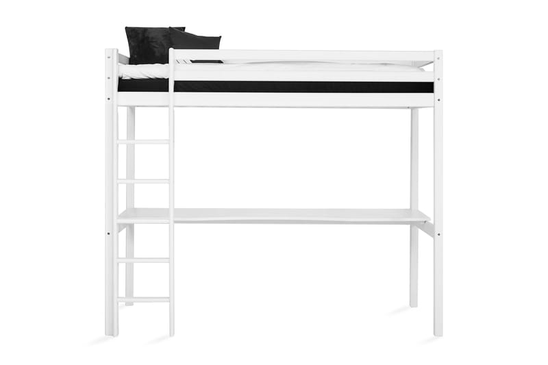 BASIC Säng 90x200 Hög m Bordsskiva Vit - Barnsäng & juniorsäng - Barnrum