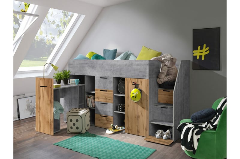Dunvegan Juniorsäng 90x200 cm Brun - Barn & bebis - Barnmöbler - Barnsäng & juniorsäng