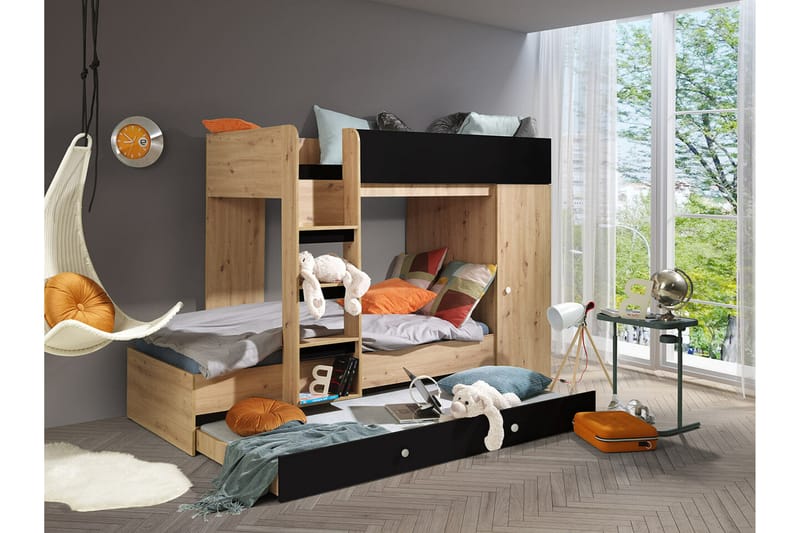 Dunvegan Juniorsäng 90x200 cm Svart - Barn & bebis - Barnmöbler - Barnsäng & juniorsäng