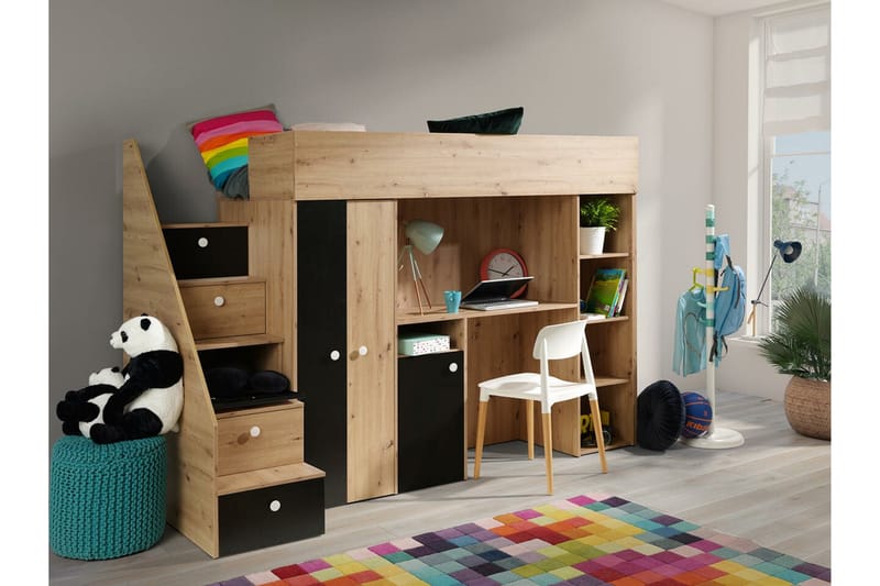 Dunvegan Juniorsäng 90x200 cm Svart - Barn & bebis - Barnmöbler - Barnsäng & juniorsäng