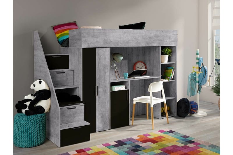 Dunvegan Juniorsäng 90x200 cm Svart - Barn & bebis - Barnmöbler - Barnsäng & juniorsäng