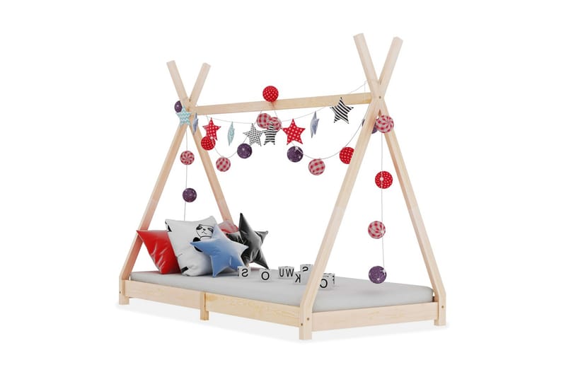 Barnsäng massiv furu 90x200 cm - Brun - Barn & bebis - Barnmöbler - Barnsäng & juniorsäng