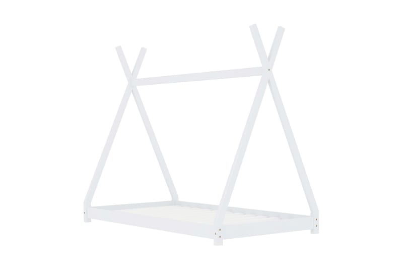 Barnsäng vit massiv furu 80x160 cm - Flerfärgad 1 - Barn & bebis - Barnmöbler - Barnsäng & juniorsäng