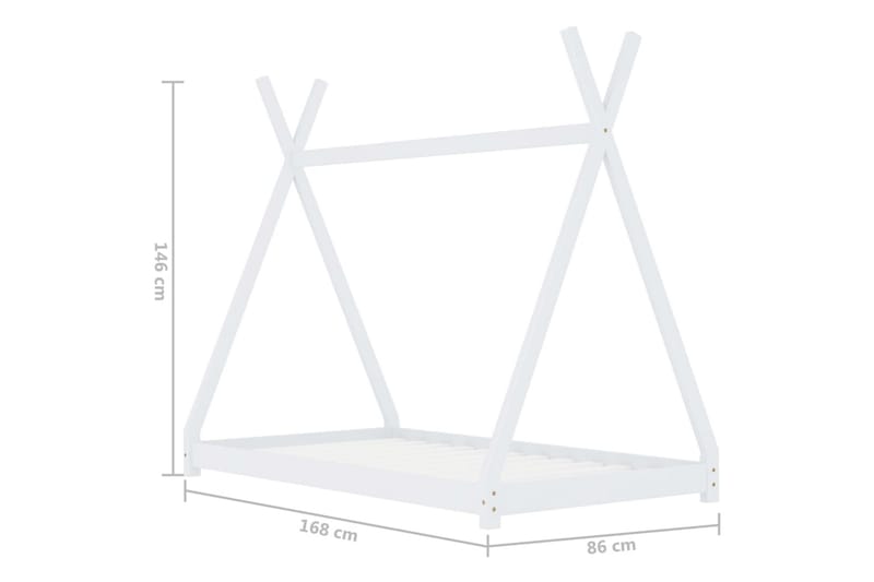 Barnsäng vit massiv furu 80x160 cm - Flerfärgad 1 - Barn & bebis - Barnmöbler - Barnsäng & juniorsäng