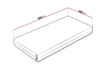 Fynlee Skummadrass 200x200 cm - Vit - Barn & bebis - Barnmöbler - Barnsäng & juniorsäng - Barnmadrass & resårbotten barn
