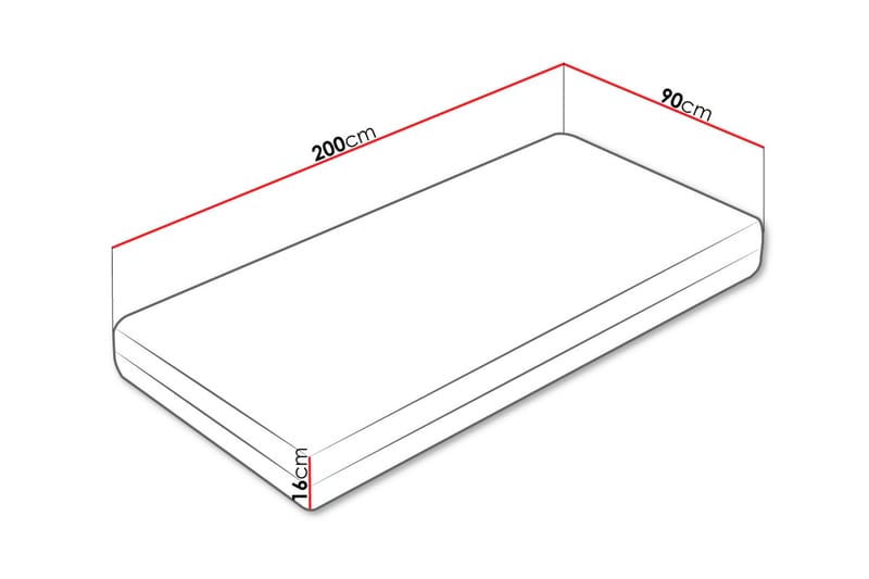 Fynlee Skummadrass 90x200 cm - Vit - Barn & bebis - Barnmöbler - Barnsäng & juniorsäng - Barnmadrass & resårbotten barn