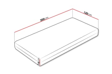Gamini Skummadrass 120x200 cm - Vit - Barn & bebis - Barnmöbler - Barnsäng & juniorsäng - Barnmadrass & resårbotten barn
