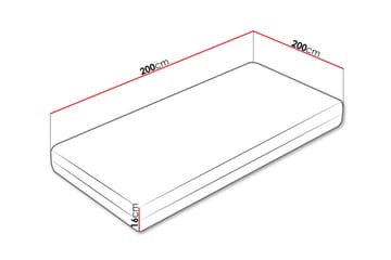 Gamini Skummadrass 200x200 cm - Vit - Barn & bebis - Barnmöbler - Barnsäng & juniorsäng - Barnmadrass & resårbotten barn