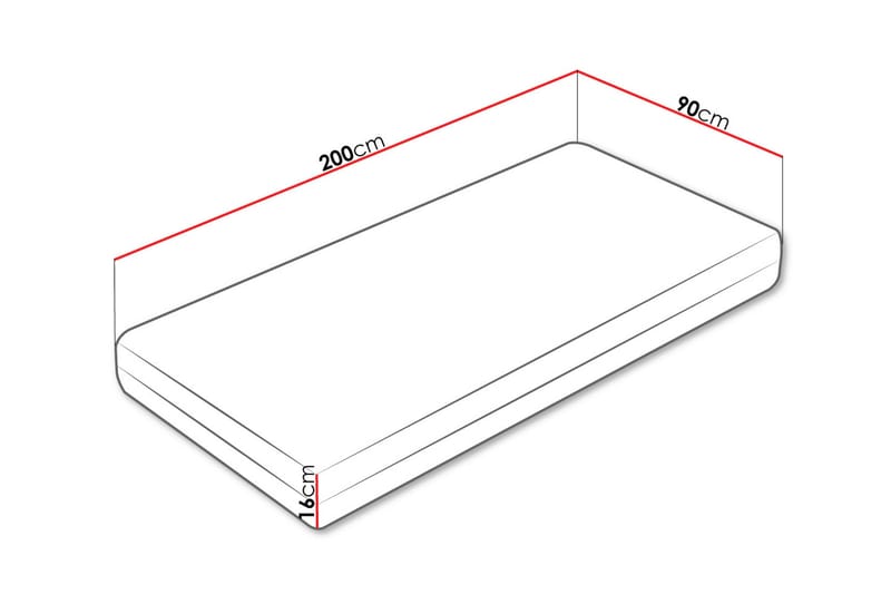 Gamini Skummadrass 90x200 cm - Vit - Barn & bebis - Barnmöbler - Barnsäng & juniorsäng - Barnmadrass & resårbotten barn