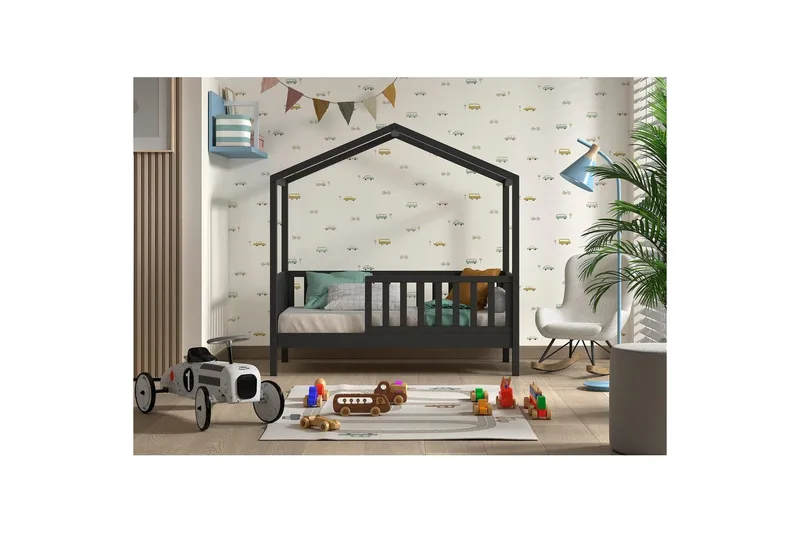 Hussäng för Småbarn Dallas 70x140 cm Antracit - Antracit - Barn & bebis - Barnmöbler - Barnsäng & juniorsäng