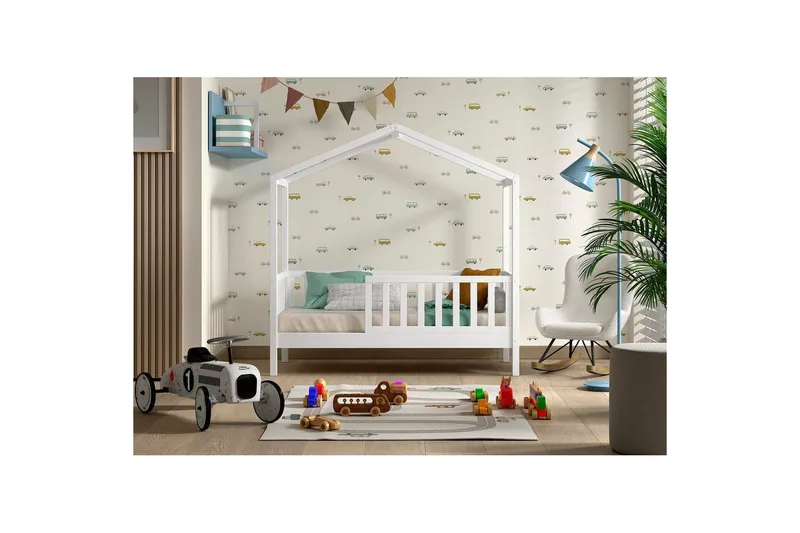 Hussäng för Småbarn Dallas 70x140 cm Vit - Vit - Barn & bebis - Barnmöbler - Barnsäng & juniorsäng