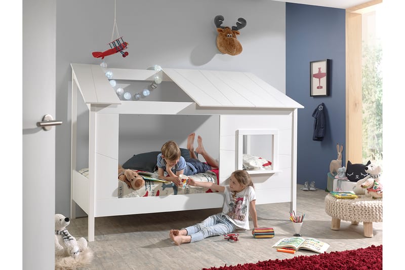 GREAN Hussäng 214 cm Vit/Svart - Vit - Barn & bebis - Barnmöbler - Barnsäng & juniorsäng - Hussäng