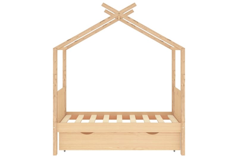 Hussäng med låda massiv furu 70x140 cm - Brun - Barn & bebis - Barnmöbler - Barnsäng & juniorsäng - Hussäng