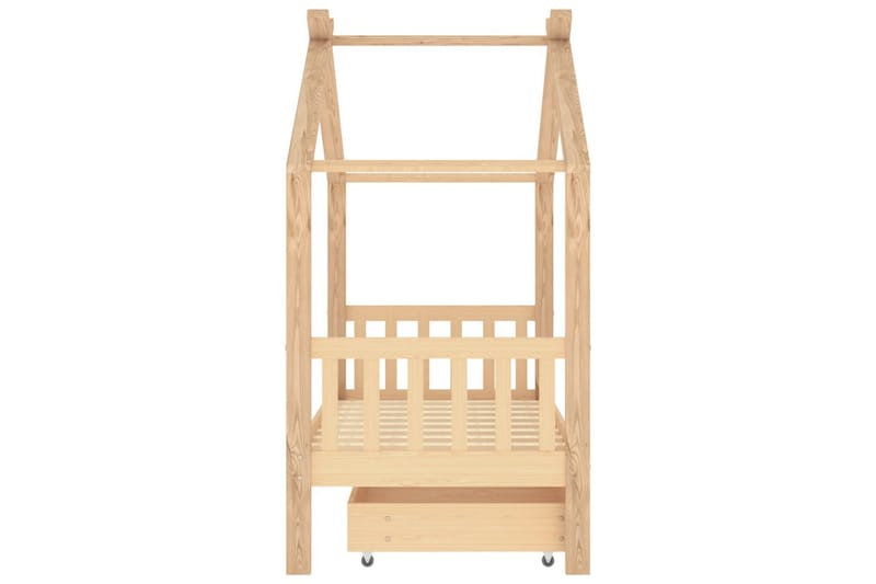 Hussäng med låda massiv furu 80x160 cm - Brun - Barn & bebis - Barnmöbler - Barnsäng & juniorsäng - Hussäng