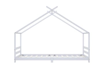 Hussäng vit massiv furu 90x200 cm - Vit - Barn & bebis - Barnmöbler - Barnsäng & juniorsäng - Hussäng
