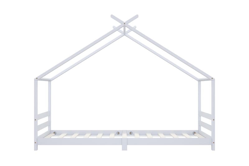 Hussäng vit massiv furu 90x200 cm - Vit - Barn & bebis - Barnmöbler - Barnsäng & juniorsäng - Hussäng