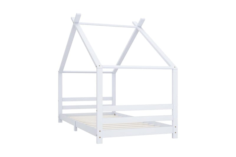 Hussäng vit massiv furu 90x200 cm - Vit - Barn & bebis - Barnmöbler - Barnsäng & juniorsäng - Hussäng