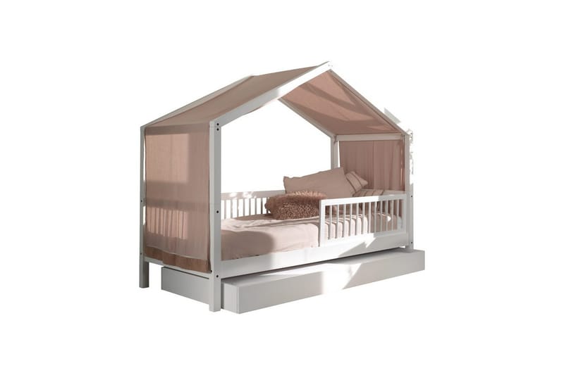 Hussäng med låda och säkerhetsräcke textilset Forrest Vit, Vit