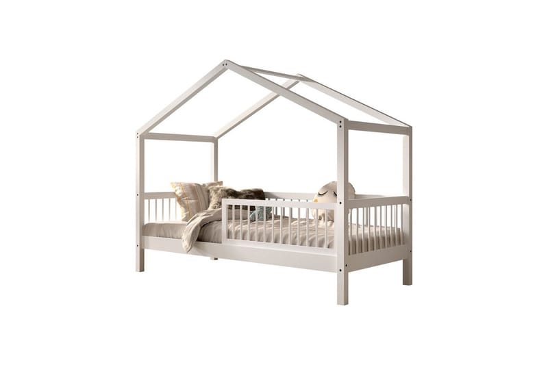 Hussäng med säkerhetsräcke Forrest Vit - Vit - Barn & bebis - Barnmöbler - Barnsäng & juniorsäng - Hussäng