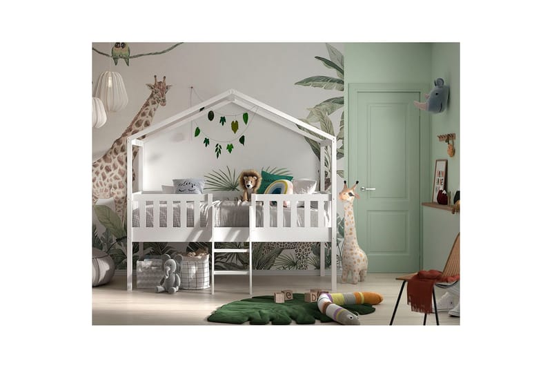 Hussäng med stege Dallas 90x200 cm Vit - Barn & bebis - Barnmöbler - Barnsäng & juniorsäng