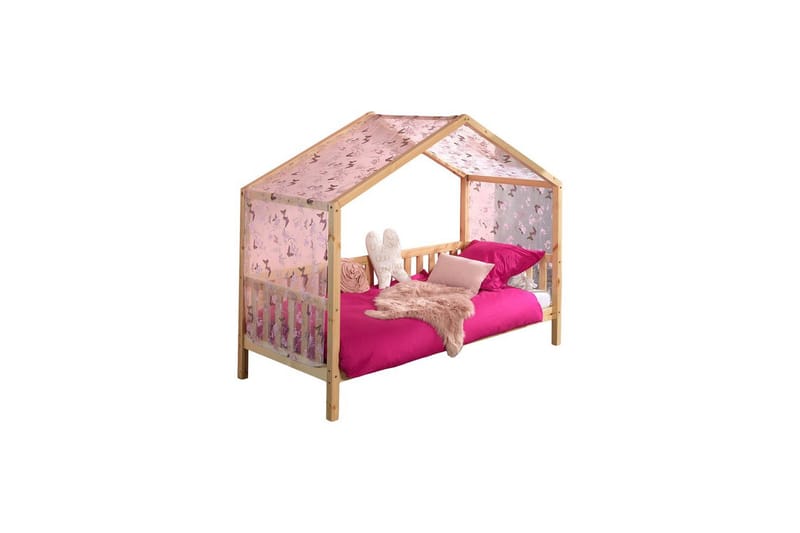 Hussäng med textilsats Dallas 90x200 cm Naturlig, Med staket, Utan låda - Naturlig, Med staket, Utan låda - Barn & bebis - Barnmöbler - Barnsäng & juniorsäng - Hussäng