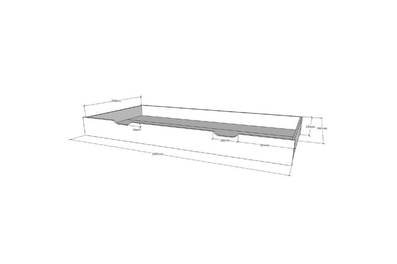 Hussäng med textilsats Dallas 90x200 cm Vit, Utan staket, Med låda - Vit, Utan staket, Med låda - Barn & bebis - Barnmöbler - Barnsäng & juniorsäng - Hussäng