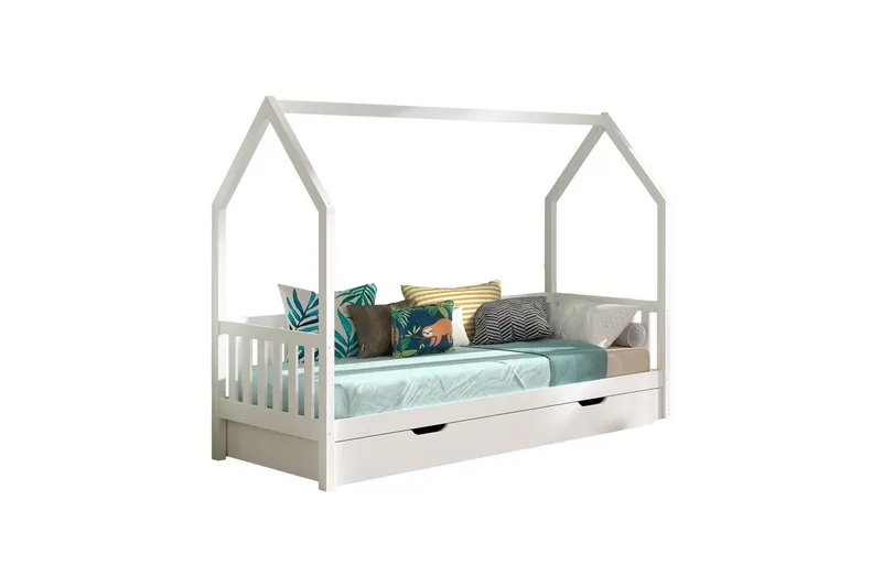 Hussäng med undersäng Cabane 90x200 cm Vit, Vit