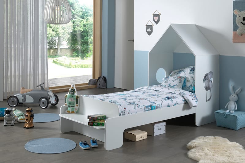MORAST Hussäng 90x140 cm Vit/Svart - Vit - Barn & bebis - Barnmöbler - Barnsäng & juniorsäng - Hussäng