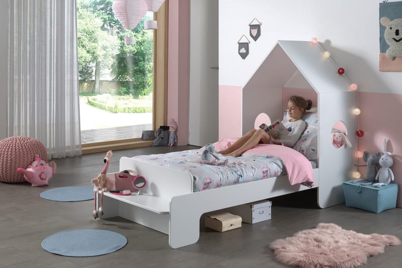 MORAST Hussäng 90x140 cm Vit/Svart - Vit - Barn & bebis - Barnmöbler - Barnsäng & juniorsäng - Hussäng