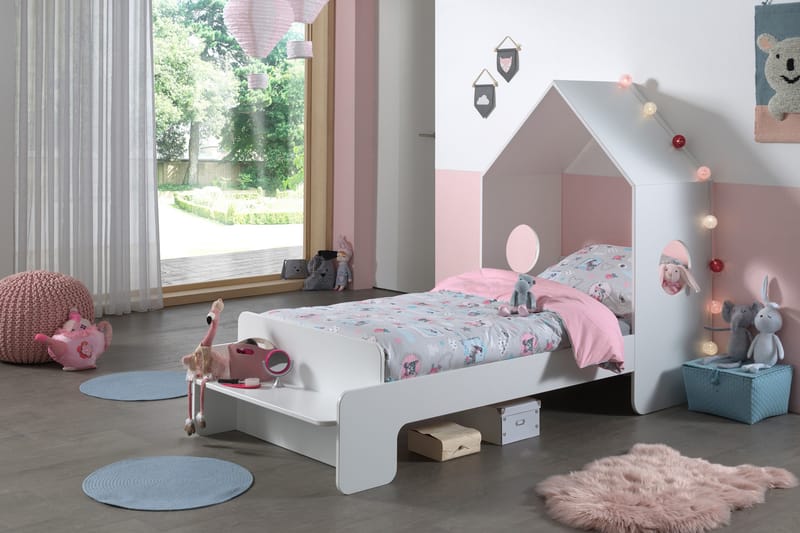 MORAST Hussäng 90x140 cm Vit/Svart - Vit - Barn & bebis - Barnmöbler - Barnsäng & juniorsäng - Hussäng