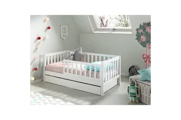 Juniorsäng med låda Peuterbed Vit - Vit - Barn & bebis - Barnmöbler - Barnsäng & juniorsäng
