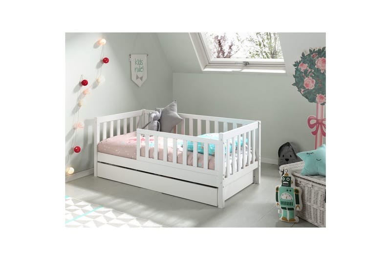 Juniorsäng med låda Peuterbed Vit - Vit - Barn & bebis - Barnmöbler - Barnsäng & juniorsäng
