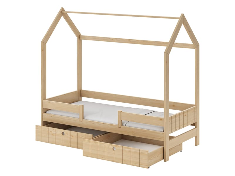 Kagetaka Sängram Hussäng 90x200 cm med förvaring - Grön - Barn & bebis - Barnmöbler - Barnsäng & juniorsäng - Hussäng