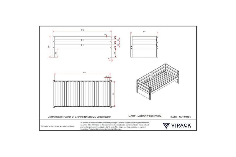Koj säng Margarit - Barn & bebis - Barnmöbler - Barnsäng & juniorsäng