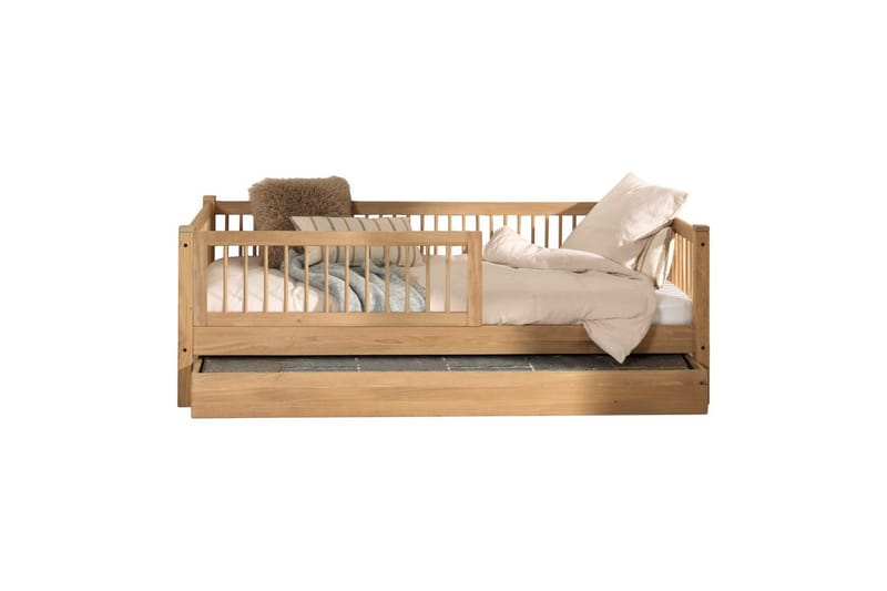 Koj säng med låda och säkerhetsräcke Forrest Ek - Ek - Barn & bebis - Barnmöbler - Barnsäng & juniorsäng