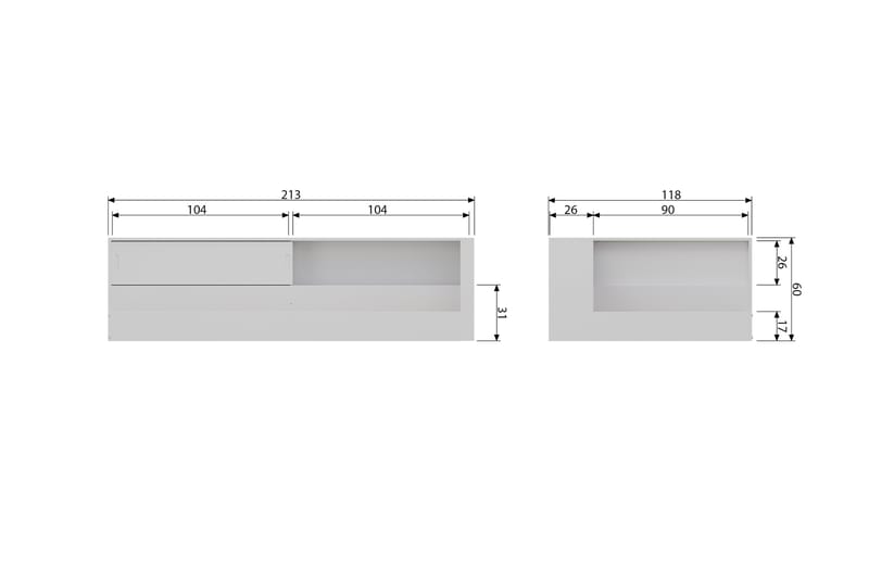 KOTONE Säng med Förvaring Vit - Vit - Barnsäng & juniorsäng - Barnsäng med förvaring - Barnrum