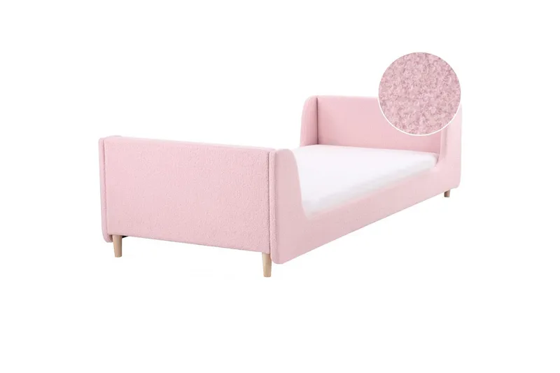 Barnsäng Laye - Rosa, ljust trä - Barn & bebis - Barnmöbler - Barnsäng & juniorsäng