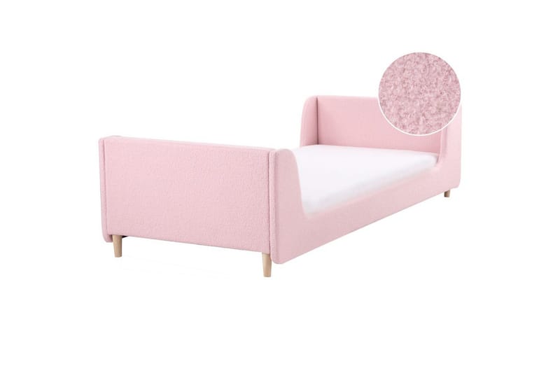 Barnsäng Laye - Rosa, ljust trä - Barn & bebis - Barnmöbler - Barnsäng & juniorsäng