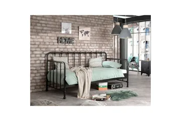 Loftsäng Bronxx Svart 90x200 cm - Barn & bebis - Barnmöbler - Barnsäng & juniorsäng