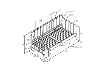 Loftsäng Bronxx Svart 90x200 cm - Barn & bebis - Barnmöbler - Barnsäng & juniorsäng