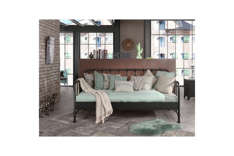 Loftsäng Bronxx Svart 90x200 cm - Barn & bebis - Barnmöbler - Barnsäng & juniorsäng