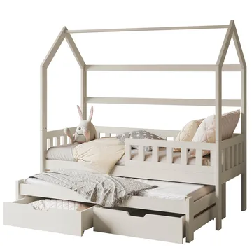 Majbelle Sängram Hussäng 90x200 cm med förvaring och extra liggplats