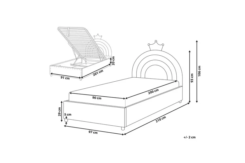Barnsäng med förvaring Grisetot - Barn & bebis - Barnmöbler - Barnsäng & juniorsäng