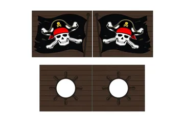 Mellanstegsäng med stege och matchande textilset (lekgardin) Scott Karibiska Pirater - Karibiska Pirater - Barn & bebis - Barnmöbler - Barnsäng & juniorsäng - Hussäng
