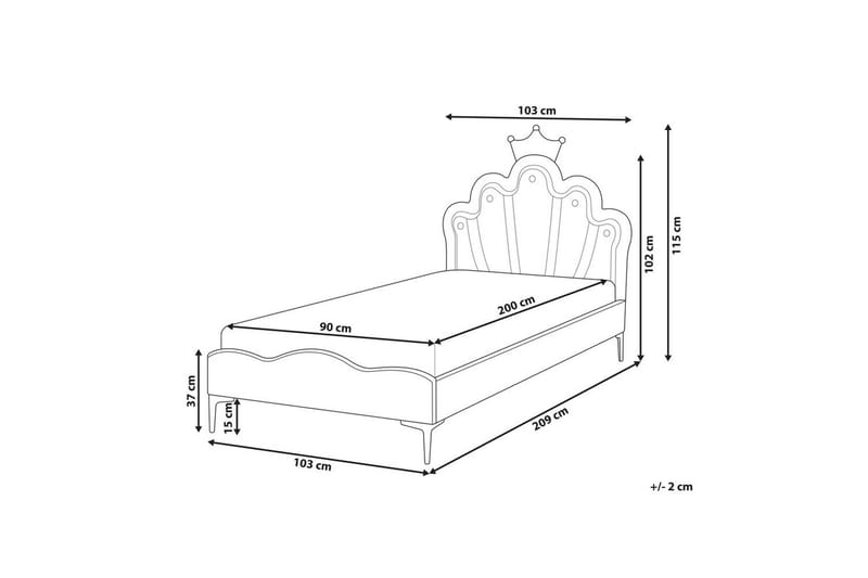 Barnsäng Rubian - Vit, Svart - Barn & bebis - Barnmöbler - Barnsäng & juniorsäng