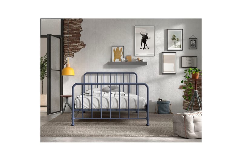 Säng Bronxx Blå, 140 x 200 cm - Blå, 140 x 200 cm - Barn & bebis - Barnmöbler - Barnsäng & juniorsäng