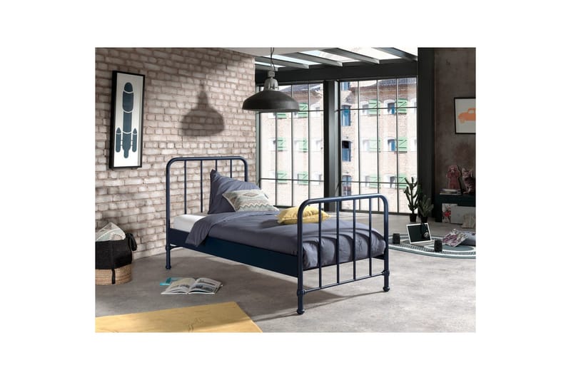 Säng Bronxx Blå, 90 x 200 cm - Blå, 90 x 200 cm - Barn & bebis - Barnmöbler - Barnsäng & juniorsäng