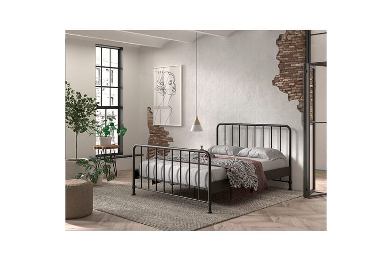 Säng Bronxx Svart, 160 x 200 cm - Svart, 160 x 200 cm - Barn & bebis - Barnmöbler - Barnsäng & juniorsäng