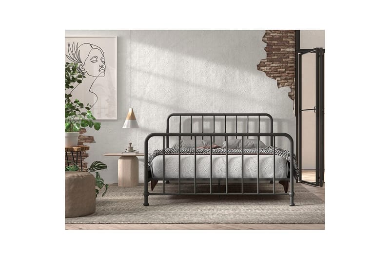 Säng Bronxx Svart, 160 x 200 cm - Svart, 160 x 200 cm - Barn & bebis - Barnmöbler - Barnsäng & juniorsäng